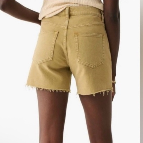 Faherty denim sunwashes raw hem jean shorts size 27  brown - Picture 2 of 7